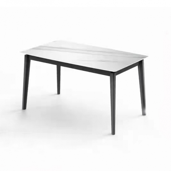 现代轻奢微晶石餐桌中小户型1.4米饭桌